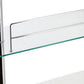 Zaina 42 Inch Modern Bar Table, 3 Shelves, Tempered Glass, White, Chrome By Casagear Home