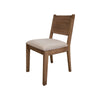 Maze 21 Inch Dining Chair Set of 2, Fabric Upholstery, Wood Frame, Brown By Casagear Home