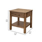 Olum 26 Inch Chairside Table, Drawer, Lower Shelf, Square Top, Wood, Brown By Casagear Home