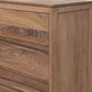 Neuv 42 Inch Tall Dresser Chest, 3 Drawers, Natural Brown Solid Mango Wood By Casagear Home