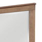 Neuv 33 x 36 Dresser Mirror, Square Shape, Solid Wood Frame, Natural Brown By Casagear Home