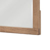 Neuv 33 x 36 Dresser Mirror, Square Shape, Solid Wood Frame, Natural Brown By Casagear Home