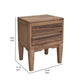 Neuv 27 Inch Nightstand, 2 Drawers, Solid Mango Wood Frame, Natural Brown By Casagear Home
