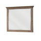 Riel 37 x 42 Dresser Mirror, Square, Wire Brushed Solid Wood, Sandy Brown By Casagear Home