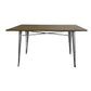 Matie 55 Inch Dining Table, Rectangular Wood Top, Metal Legs, Natural By Casagear Home