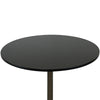 Mari 36 Inch Counter Height Table, Black Round Top and Stainless Steel Base By Casagear Home