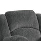 Cerys 40 Inch Power Recliner, USB, Plush Cushioned Gray Chenille Fabric By Casagear Home