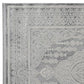 Trix 8 x 10 Large Area Rug, Mandala Pattern, Rectangular, Gray Cotton Fiber By Casagear Home