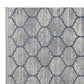Trix 8 x 10 Large Area Rug, Trellis Design, Quatrefoil Pattern, Gray Cotton By Casagear Home