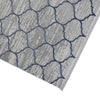 Trix 8 x 10 Large Area Rug, Trellis Design, Quatrefoil Pattern, Gray Cotton By Casagear Home