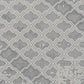 Trix 8 x 10 Large Area Rug, Distressed Lattice Motif, Taupe Gray Cotton By Casagear Home