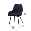 Nori 25 Inch Side Dining Chair Set of 2, Ergonomic Low Armrests Black Linen By Casagear Home