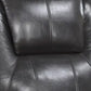 Evans 37 Inch Recliner Chair, Power Lift, Cupholders, Gray Faux Leather By Casagear Home