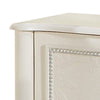 Dorie 26 Inch Nightstand with 2 Drawers Oval Molded Trim Ivory White Wood By Casagear Home BM312365