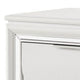 Rara 30 Inch Nightstand 2 Drawers Mirror Trim Acrylic Legs White By Casagear Home BM312377