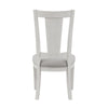 Kate 24 Inch Side Dining Chair Set of 2, Light Gray Linen, White Wood Frame By Casagear Home