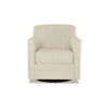 Leena 35 Inch Swivel Accent Chair, Soft Beige Linen Polyester, Reversible By Casagear Home
