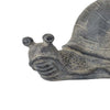 26 Inch Snail Figurine Statuette, Lifelike Design, Gray Resin Finish By Casagear Home