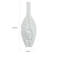 Helly 28 Inch Decorative Vase, Intricate Inset Details, Modern White Resin By Casagear Home