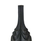 Helly 28 Inch Decorative Vase, Intricate Inset Details, Modern Black Resin By Casagear Home