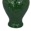 Aniea 18 Inch Accent Temple Jar, Geometric Design, Dome Lid, Green Ceramic By Casagear Home