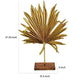 Menny 21 Inch Palm Leaf Resin Decorative Sculpture, Resin Copper Finish By Casagear Home