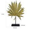 Menny 21 Inch Palm Leaf Resin Decorative Sculpture, Resin Gold Finish By Casagear Home