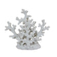 18 Inch Coral Sea Grass Tabletop Decor, Solid Base, White Resin Finish By Casagear Home