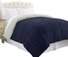 Genoa Comforter | Queen Size | Reversible Box Quilted | Silver Blue