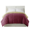 Genoa King Size Box Quilted Reversible Comforter The Urban Port Pink and Beige BM46035