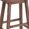 Wooden Frame Saddle Seat Counter Height Stool with Angled Legs Brown By The Urban Port BM61441