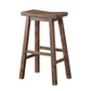 Wooden Frame Saddle Seat Bar Height Stool with Angled Legs, Large, Gray By Casagear Home
