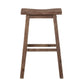 Wooden Frame Saddle Seat Bar Height Stool with Angled Legs Large Gray By Casagear Home BM61442