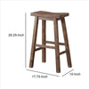 Wooden Frame Saddle Seat Bar Height Stool with Angled Legs Large Gray By Casagear Home BM61442