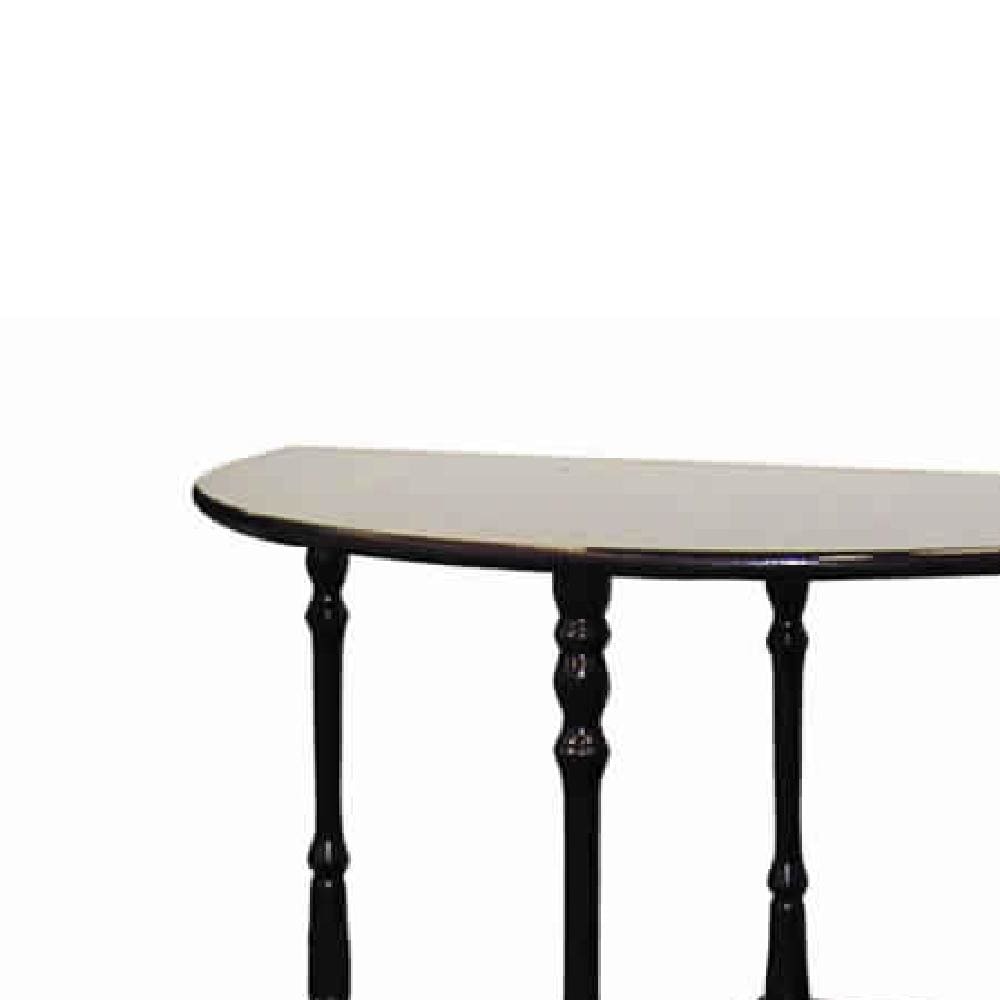 23 3-Tier Half Table with Turned Legs in Dark Brown by Casagear Home BM95317