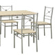 Sturdy Dining Table In A Set Of Five Silver CCA-100035