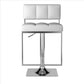 Adjustable Modern Metal Bar Stool White & Silver By Coaster CCA-100193