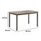 Contemporary Metal Dining Table With Wooden Top Gray & Black By Coaster CCA-100611