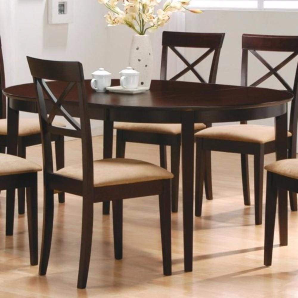 Modish Oval Shaped Wooden Dining Table, Brown By Coaster