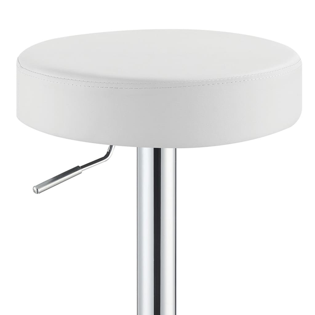 Classy Backless Adjustable Height Bar Stool White By Coaster CCA-102550