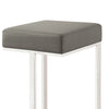 Bar Stool with Upholstered Gray Seat with Chrome Base CCA-105262