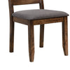 Wooden Ladder Back Dining Chair Gray & Brown Set of 2 CCA-106382