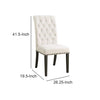 Chic Wooden Dining Side Chair Beige Set of 2 CCA-107286