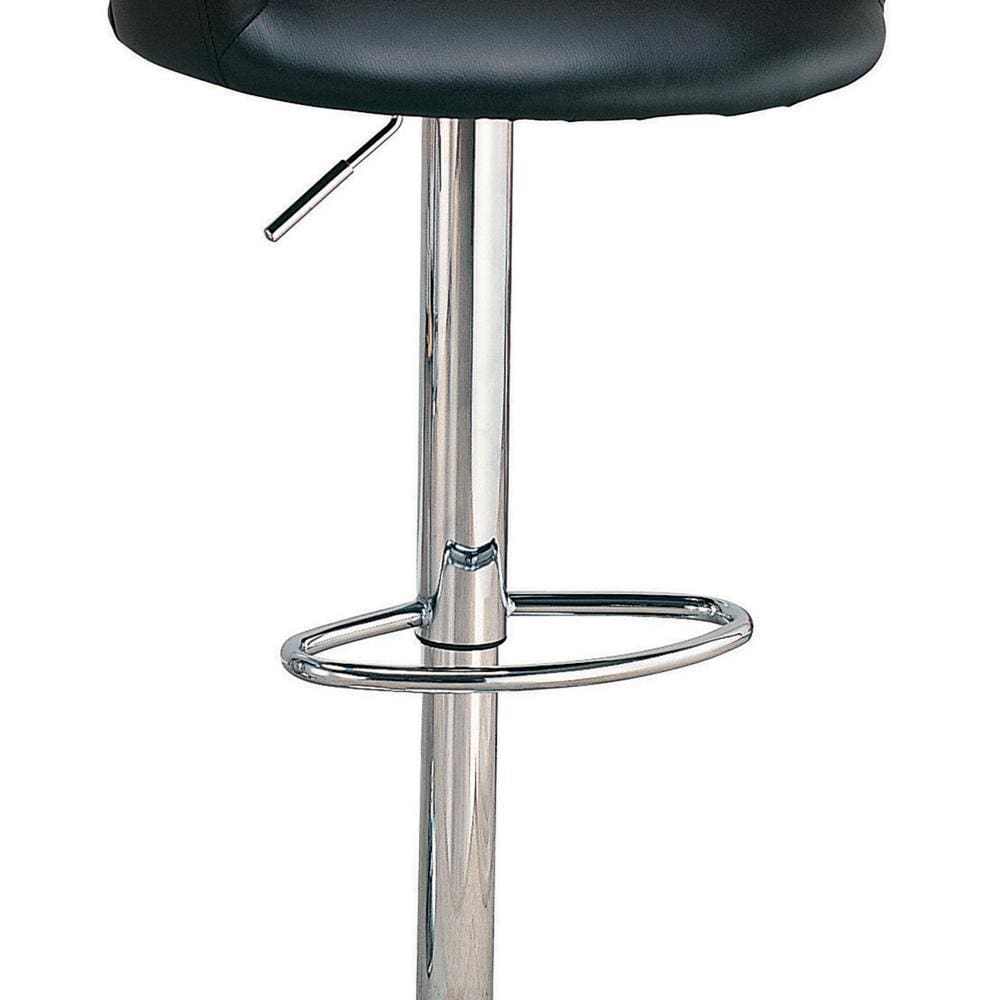 Contemporary Faux Leather Bar Stool Black-Coaster CCA-120346