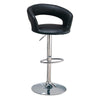 Contemporary Faux Leather Bar Stool, Black-Coaster