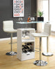 Spacious White Bar Table with functional Storage