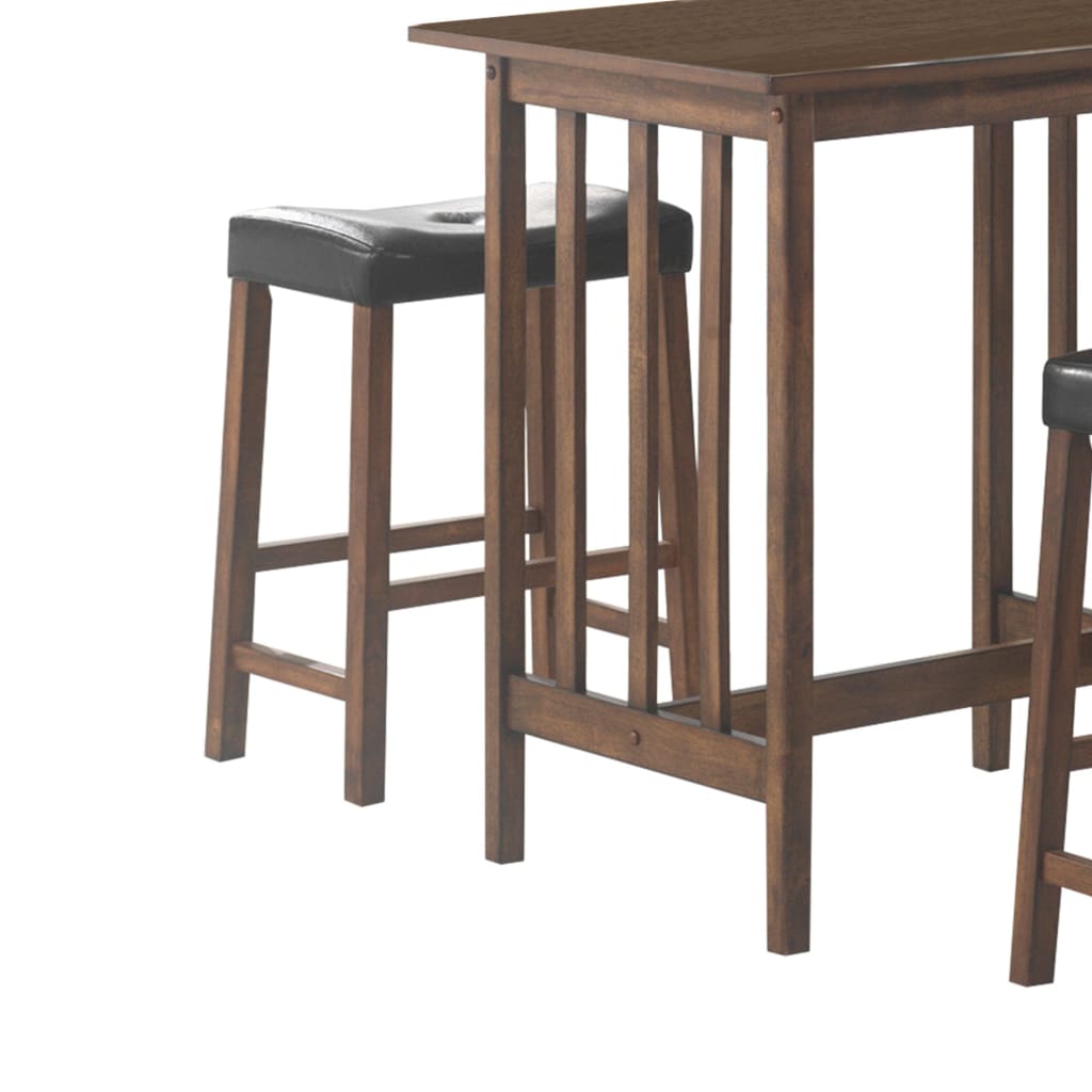 3 Piece Counter Height Set Brown By Coaster CCA-130004