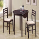 Dining Table Set | 3 Piece | Transitional Wood | Brown Finish