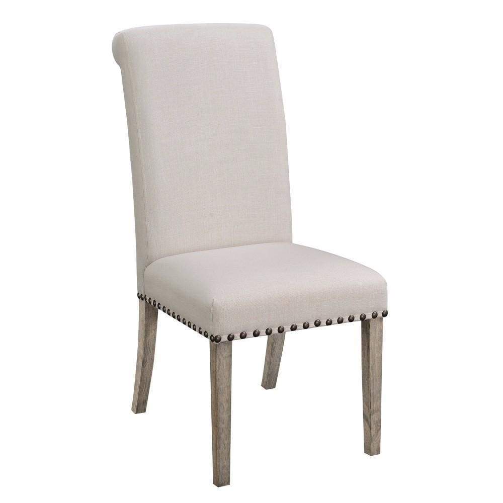 Rolled Back Parson Dining Chair, Beige, Set of 2