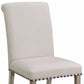 Rolled Back Parson Dining Chair Beige Set of 2 CCA-190152
